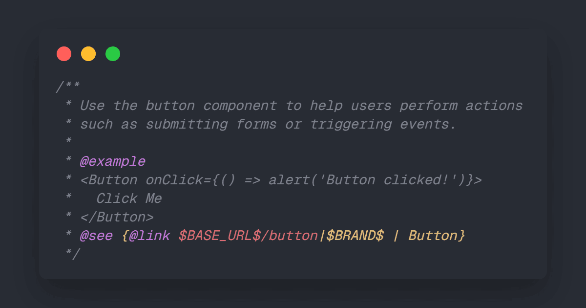 How to Use Variables in JSDoc with vite-plugin-dts